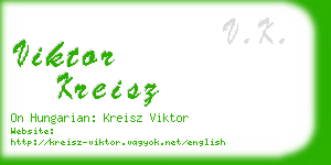 viktor kreisz business card